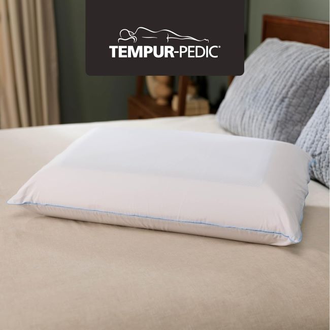 Tempur-Pedic TEMPUR-Cloud Dual Cooling Pillow, Queen Size, White, Supportive for Hot Sleepers