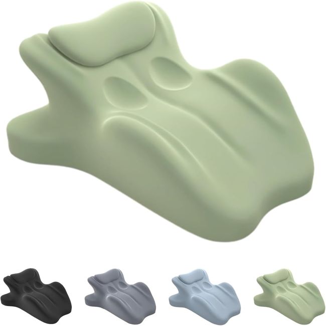 Generic green couple wedge pillow with 27° lift, ergonomic memory foam for back, waist, and all-posture support