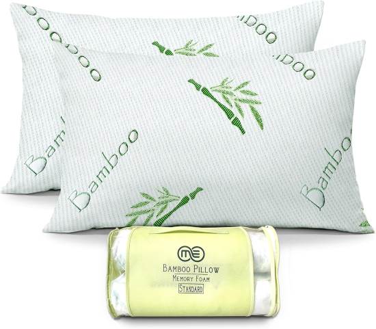 OMEO 2 Pack Standard Bamboo Pillows
