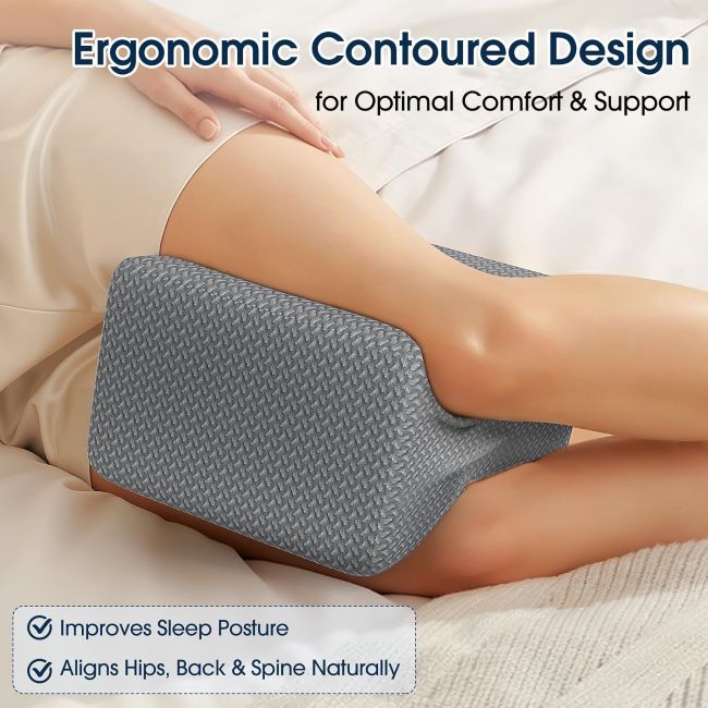 BlissTrends knee pillow improving spine alignment and reducing hip and knee discomfort