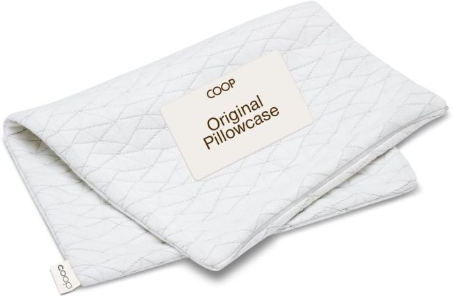 Coop Home Goods queen-size pillow case with breathable Lulltra fabric and zipper for memory foam pillows