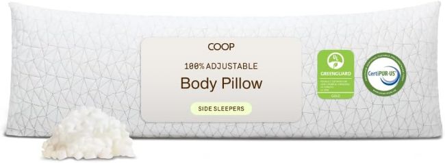 Coop Home Goods memory foam body pillow with washable cover in Michigan