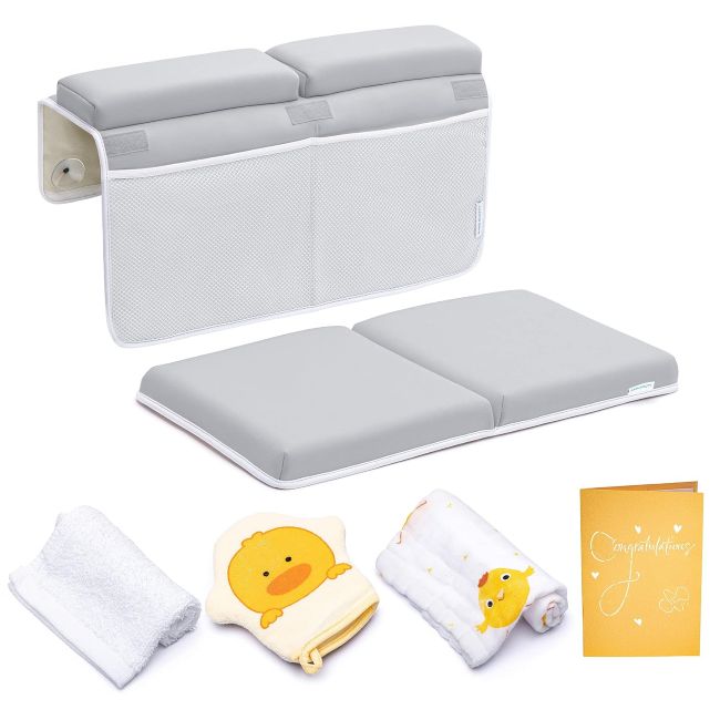 BABY BOOTH bath mat with baby accessories organizer